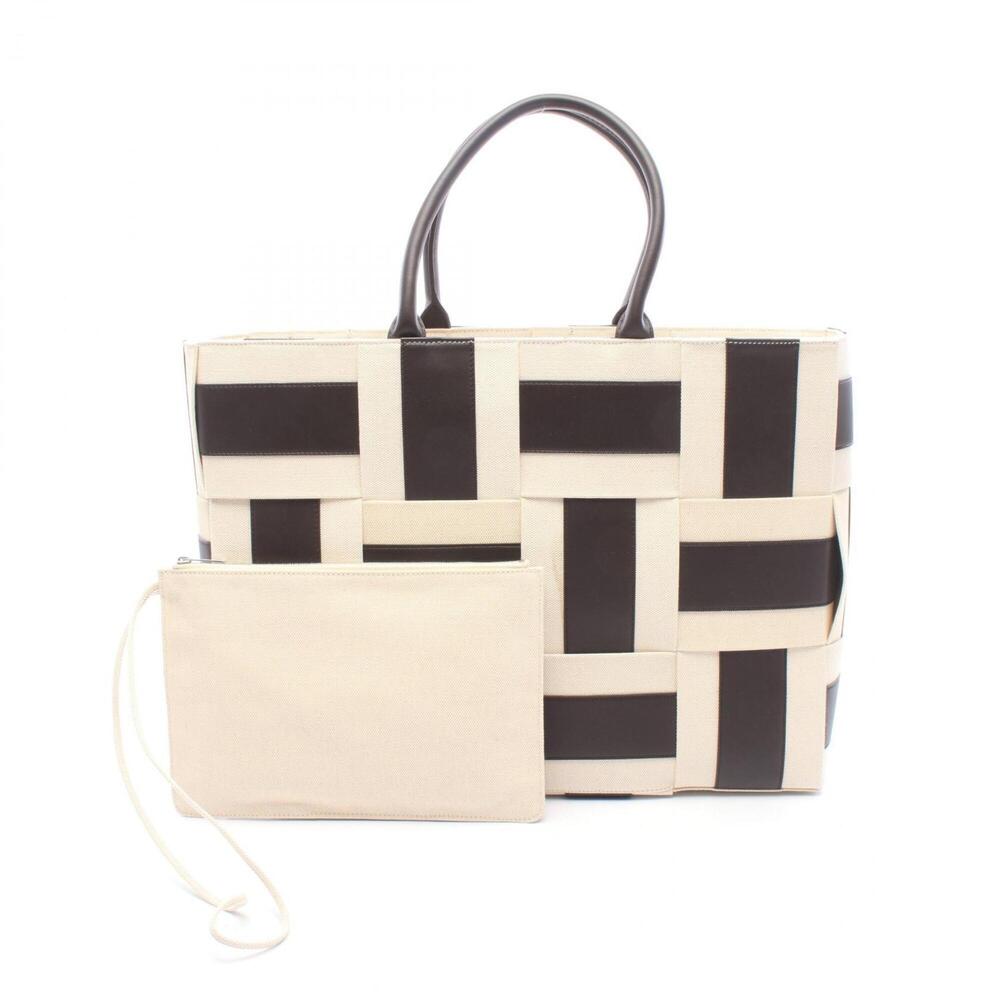 Bottega Veneta THE ARCO TOTE Large Intrecciato Tote Bag Handbag Canvas Leathe...